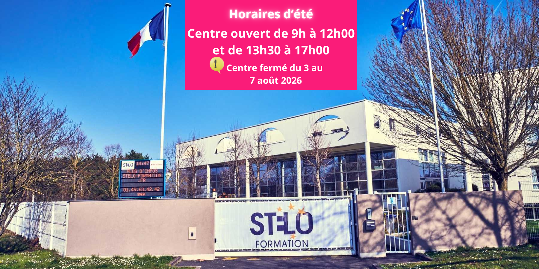 Le CFA reste ouvert pour vous accueillir tout l’été (sauf du 28 juillet au 1er août 2025) Horaires d’été 8h30 à 12h30 et 13h30 à 16h30 (20)